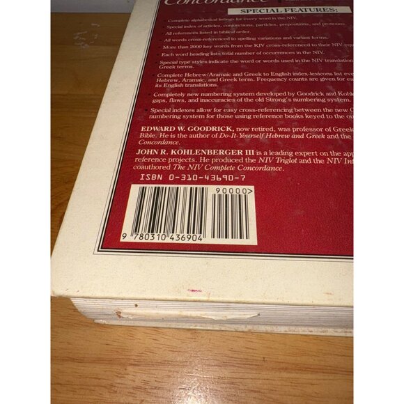 The NIV Exhaustive Concordance Hardcover Goodrick & Kohlenberger III Book 1990 - Picture 7 of 16